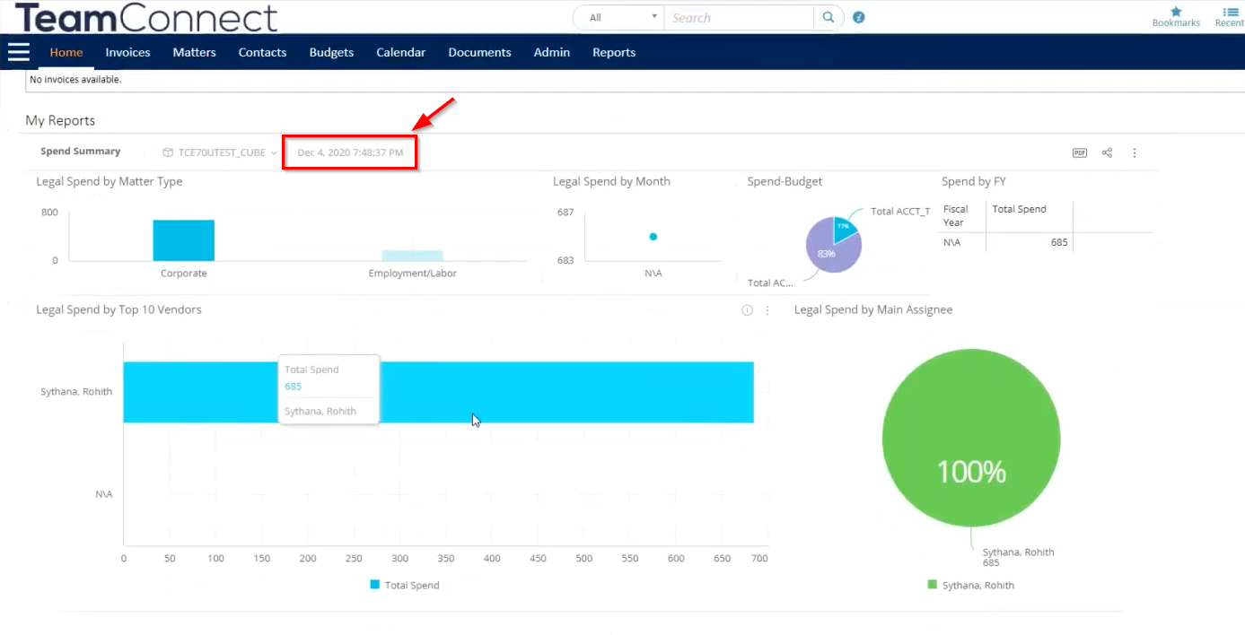 screenshot of Mitratech TeamConnect